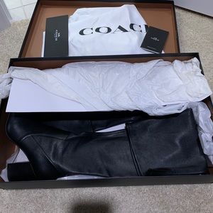 Coach thigh high boots